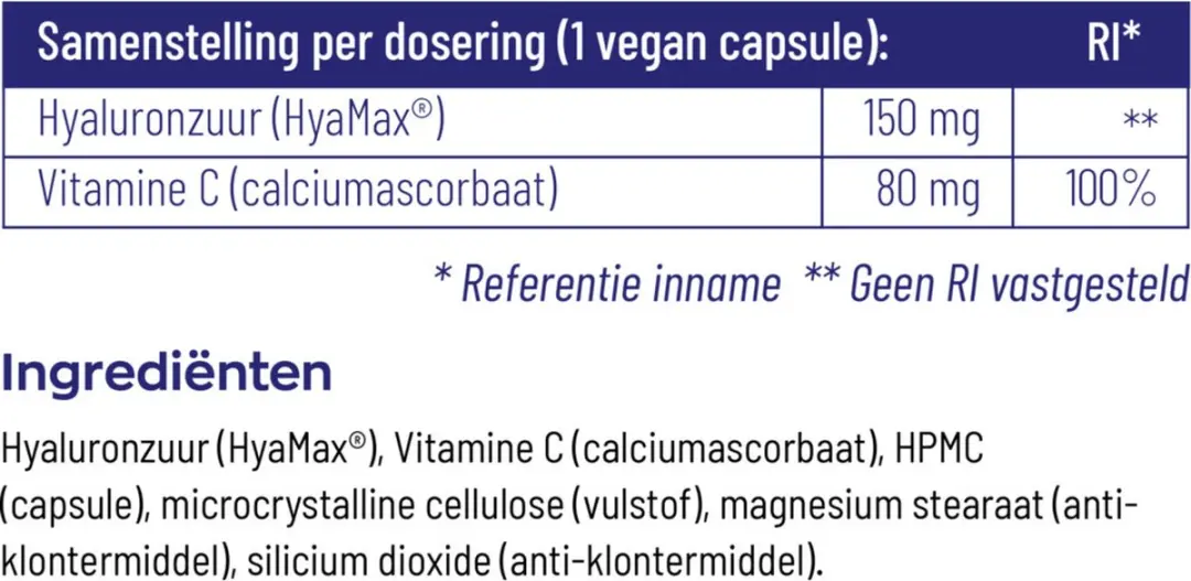 Vitakruid Hyaluronzuur 60 Vegancapsules