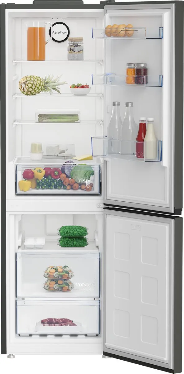 Beko B1RCNE364G Koel-vriescombinatie Vrijstaand 316L - Grijs - afbeelding 3 van 6