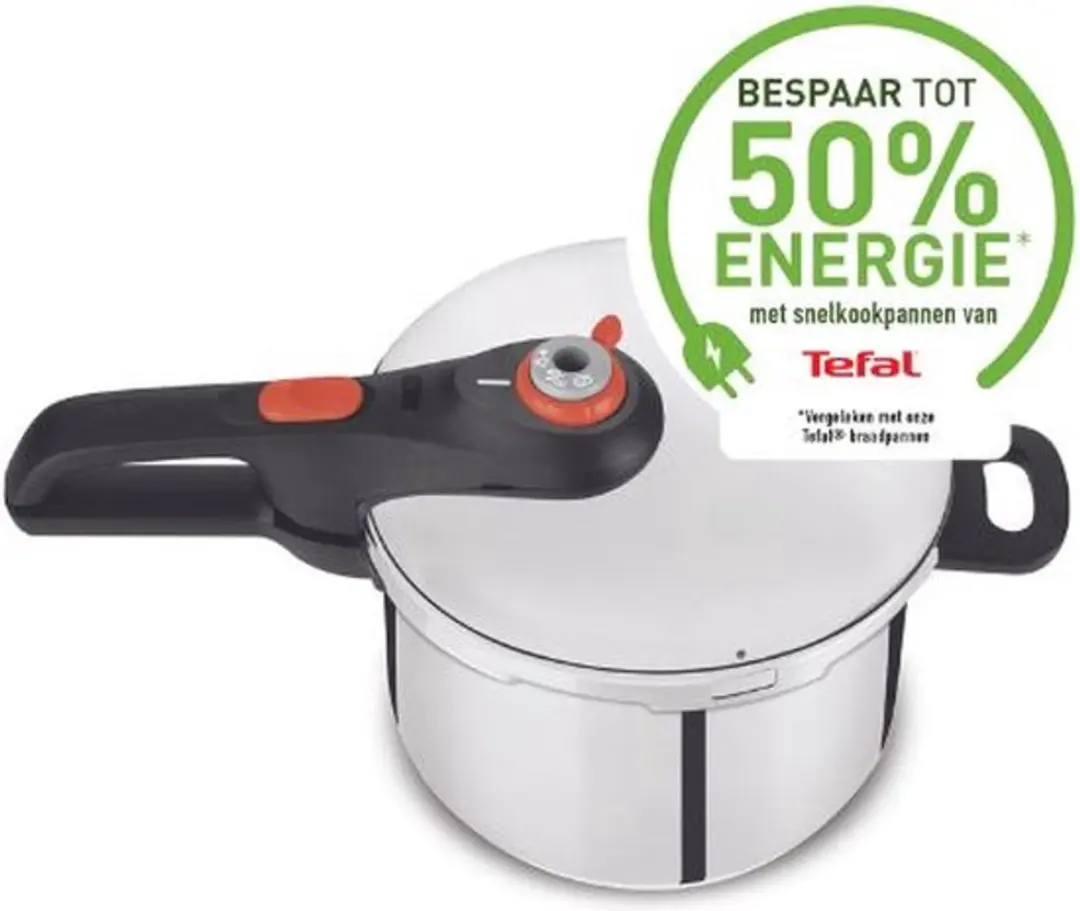 Tefal Secure Click P2530756 Snelkookpan 6L - Zilver
