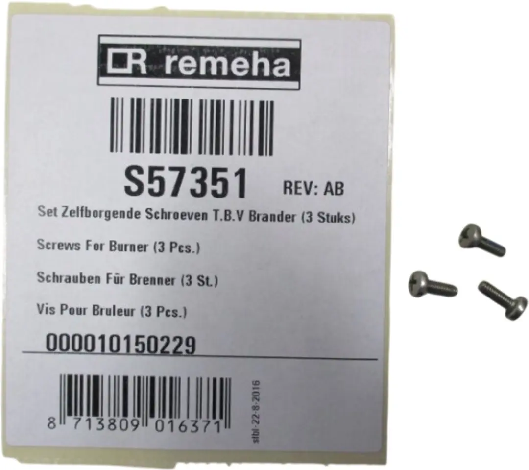 Remeha S57351 Zekeringsplaat Brander