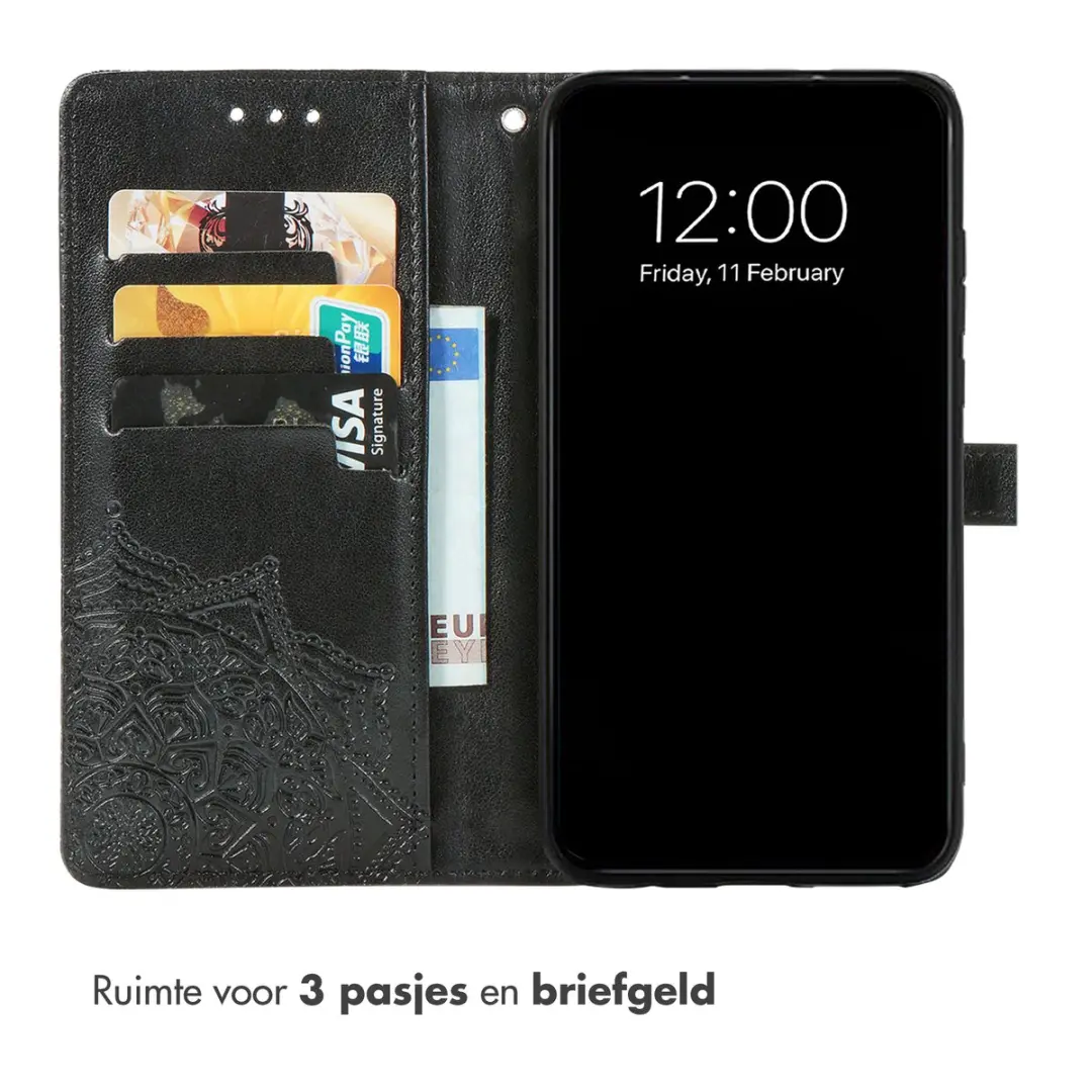 Imoshion Moto G77 Hoesje - 3 Pasjes - Zwart