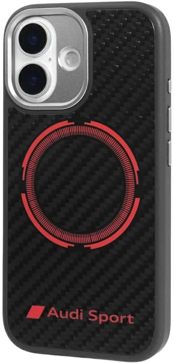 Audi RSQ Carbon Fiber Sport Magsafe Hoesje - iPhone 17 - Zwart