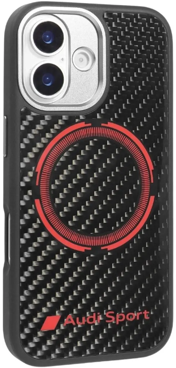 Audi RSQ Carbon Fiber Sport Magsafe Hoesje - iPhone 17 - Zwart