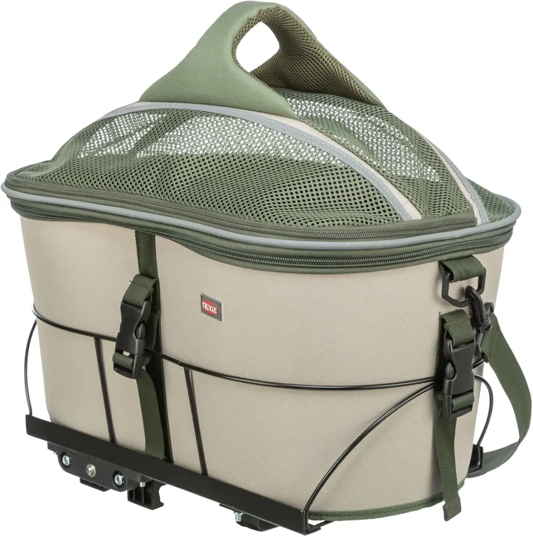 Trixie Fietsmand Olijfgroen/Beige - 46x33x40cm