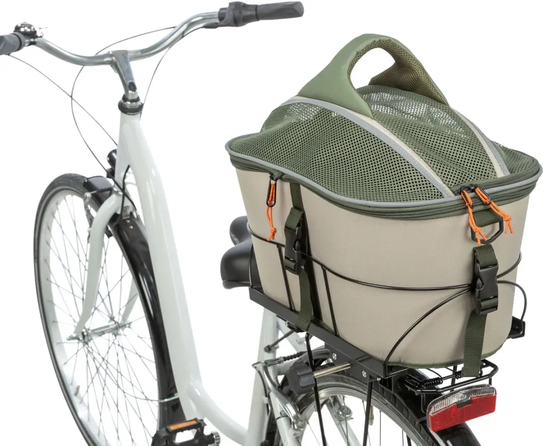 Trixie Fietsmand Olijfgroen/Beige - 46x33x40cm