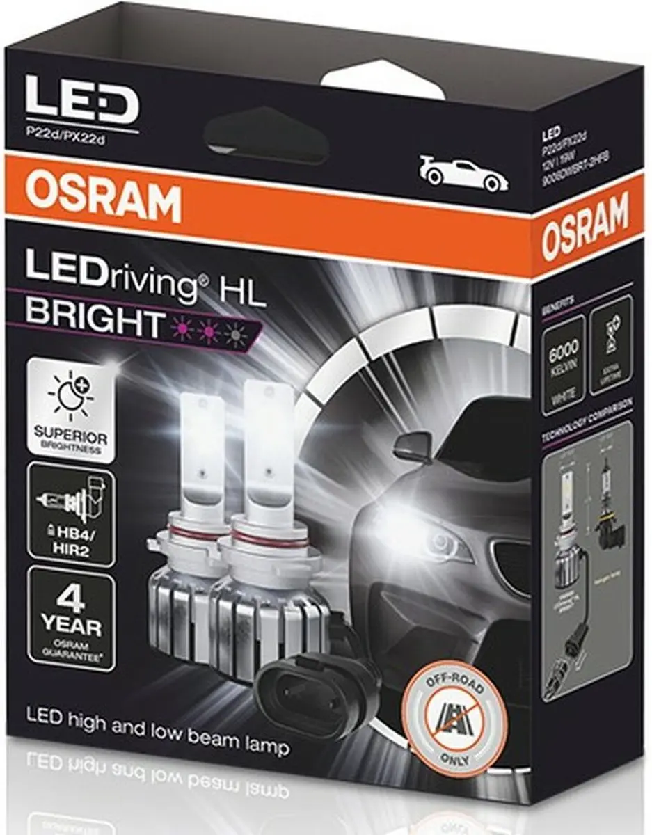 Osram LEDriving HL Bright HB4/HIR2 9006DWBRT-2HFB