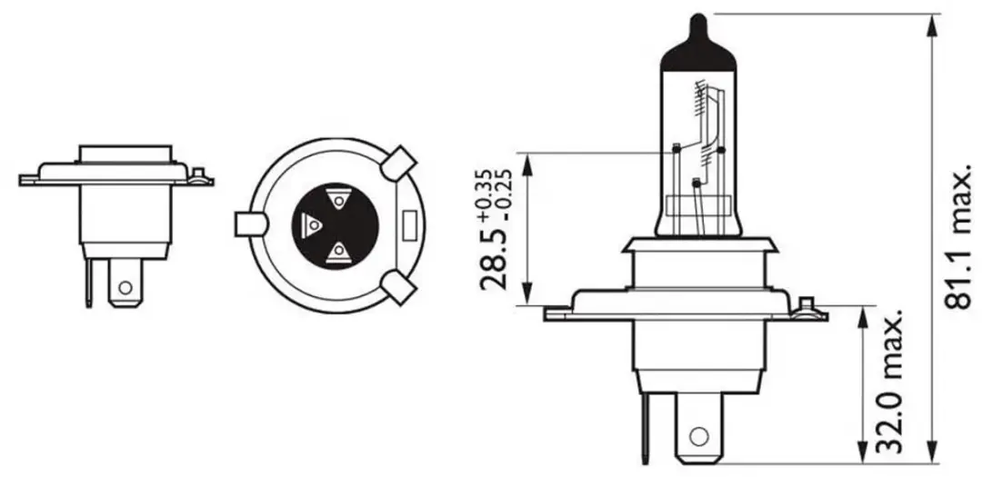 Philips X-TremeVision Moto H4 Halogeenlamp 60/55W 12V - 3500K