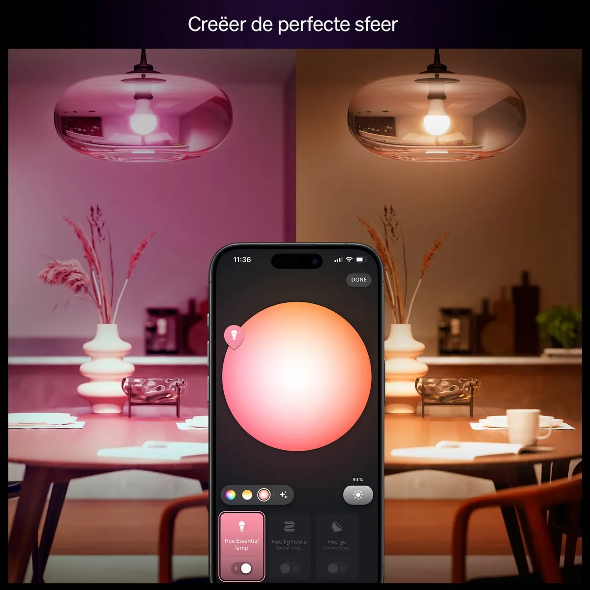 Philips Hue Essential Starterkit - Bridge + 2 RGBW A60 Lampen
