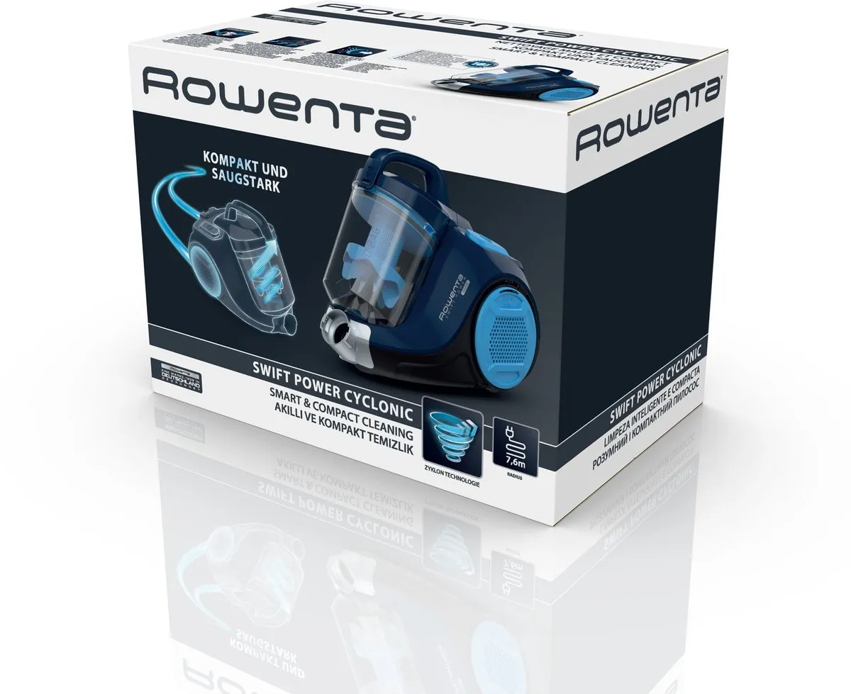 Rowenta Swift Power RO2981 Stofzuiger - 750W - Blauw