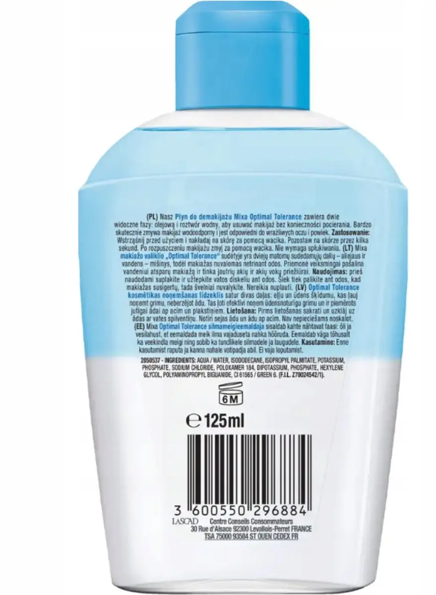 L'Oréal Paris Mixa Make-up Remover Tweefasig 125ml