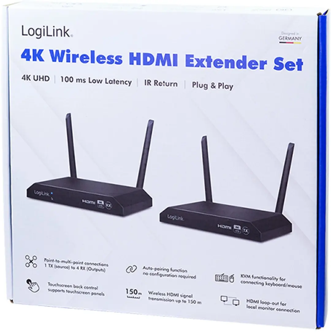 Logilink HDW0103 Draadloze HDMI-set - 150m - Zwart