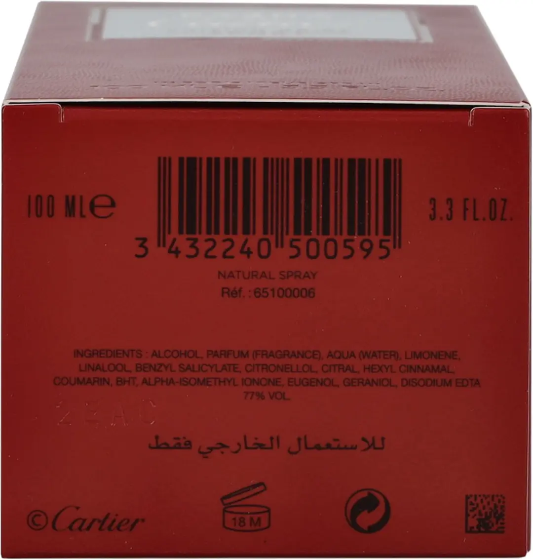 Cartier Pasha de Cartier Edition Noire Sport Eau de Toilette 100ml