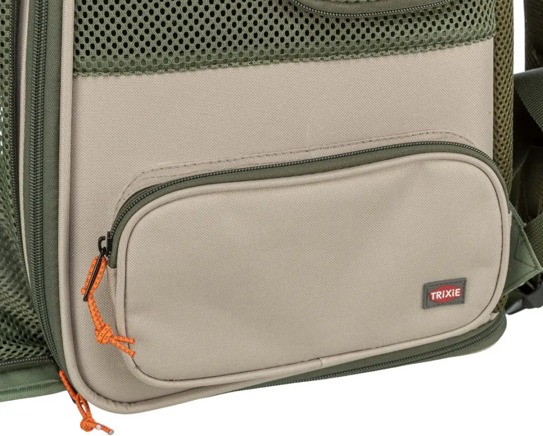 Trixie Rugzak Rocco - 10 kg - 40x30x42cm - Beige/Olijfgroen
