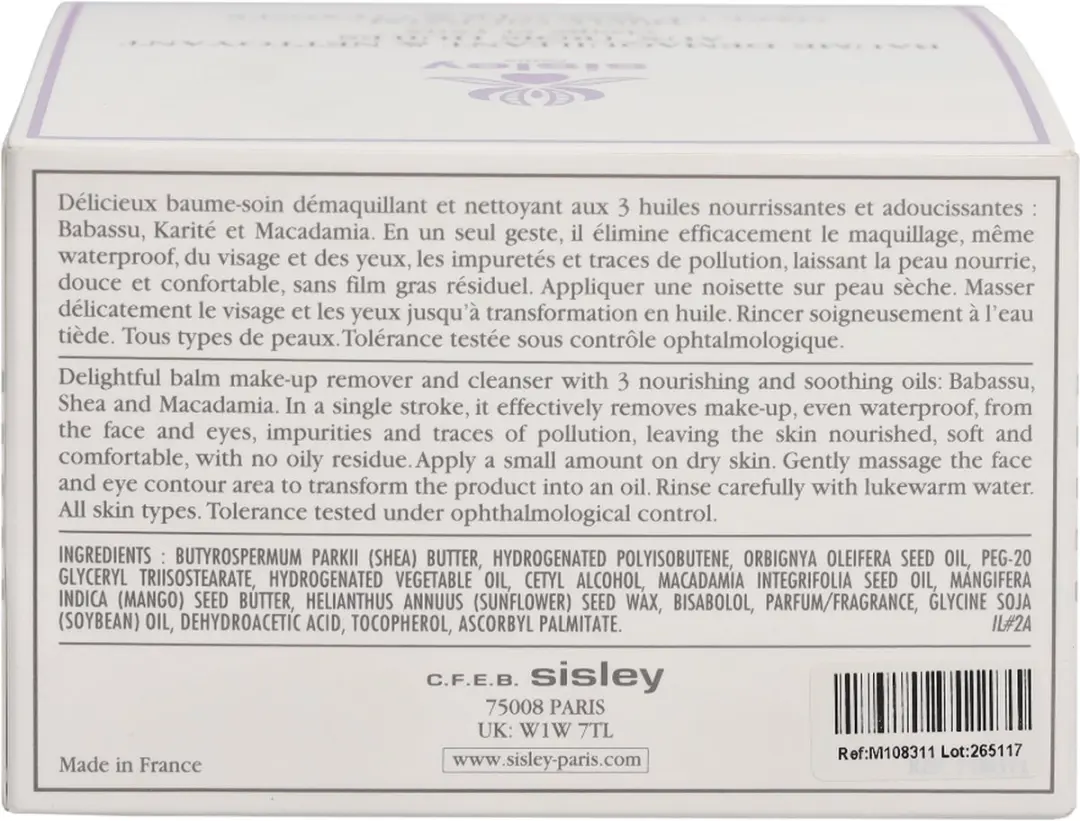 Sisley Triple-Oil Balm Make-up Remover & Cleanser 125ml - afbeelding 6 van 6