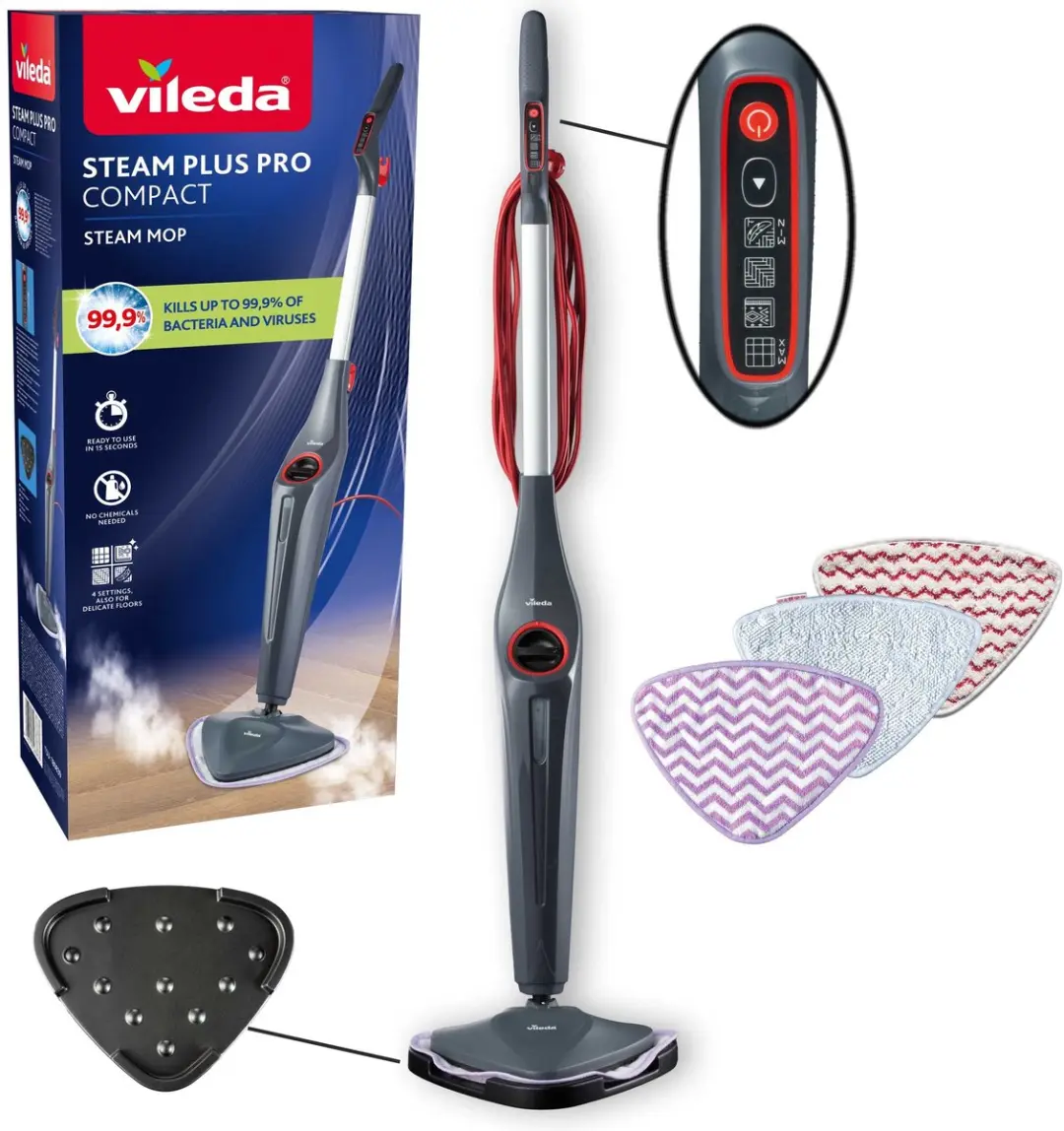 Vileda Steam Plus Pro Compact Stoomreiniger 1550W
