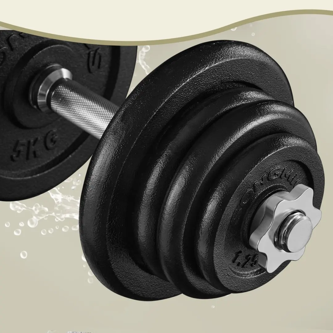 Songmics Verstelbare Halterset Gietijzer - 2 Stuks - 20 kg Noir