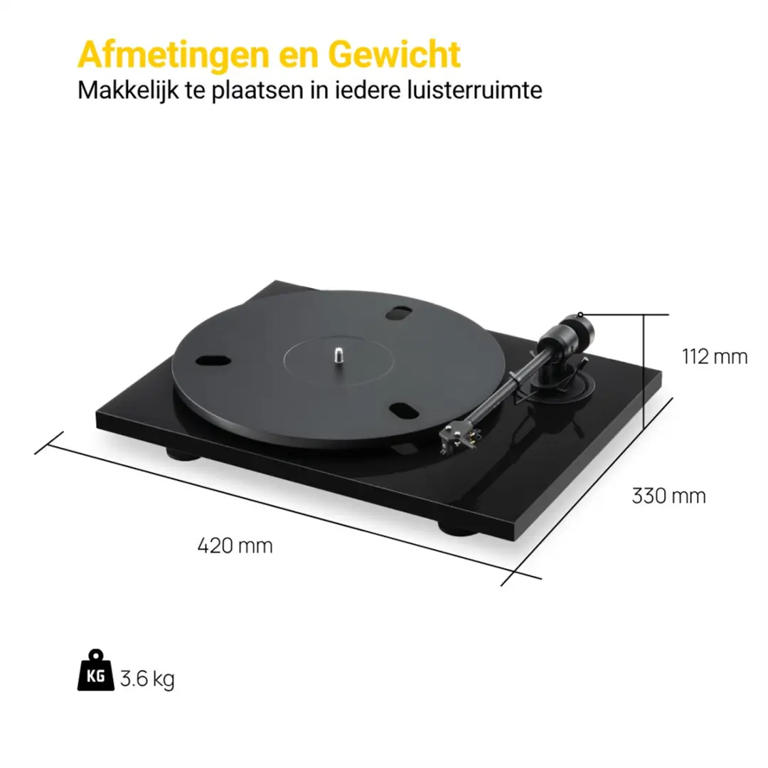Pro-Ject E1.2 BT Bluetooth Platenspeler - Zwart