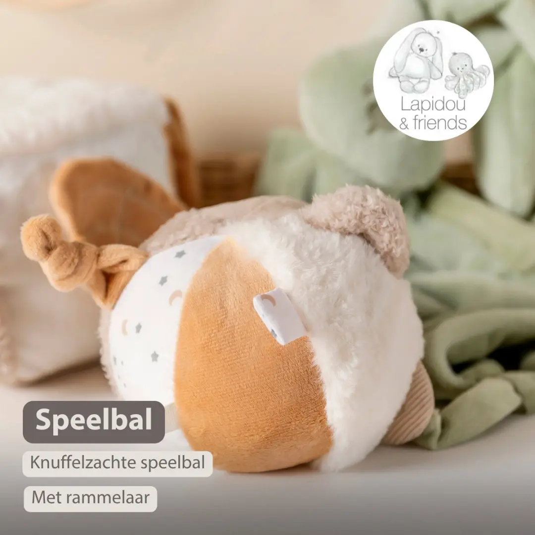 Nattou Lapidou Knuffel Activiteitenbal 15cm - Beige