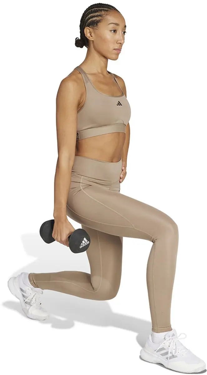 adidas Optime Essentials Stash Pocket Leggings S - Chalky Brown
