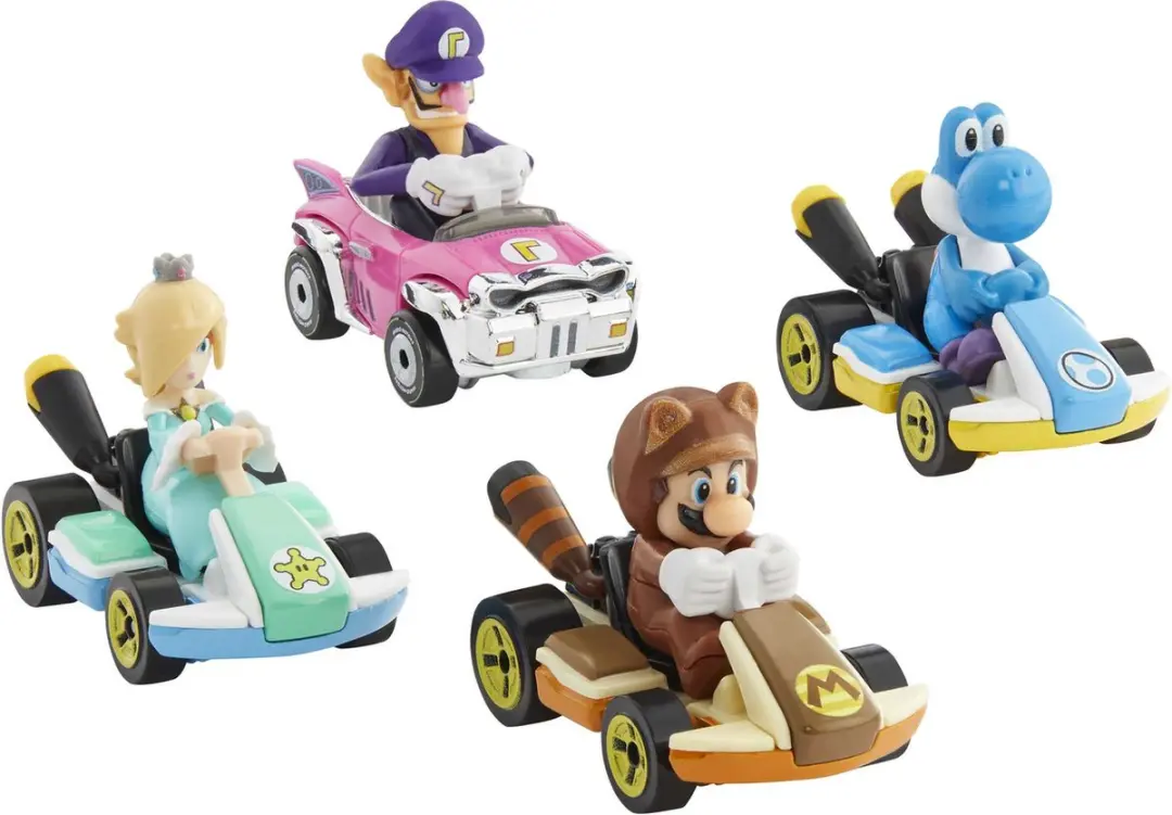 Hot Wheels Mario Kart Yoshi 1:64 Racebaanauto - Blauw GBG35