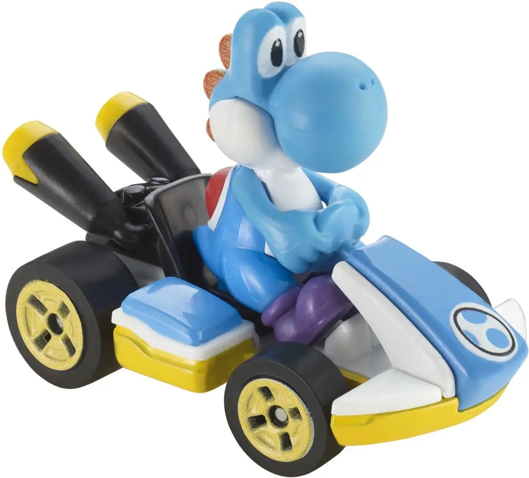 Hot Wheels Mario Kart Yoshi 1:64 Racebaanauto - Blauw GBG35