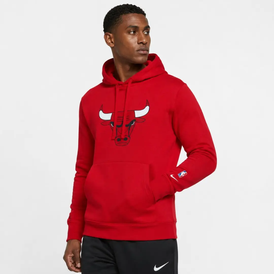 Nike Chicago Bulls Essentials Fleece Pullover Hoodie S - Rood