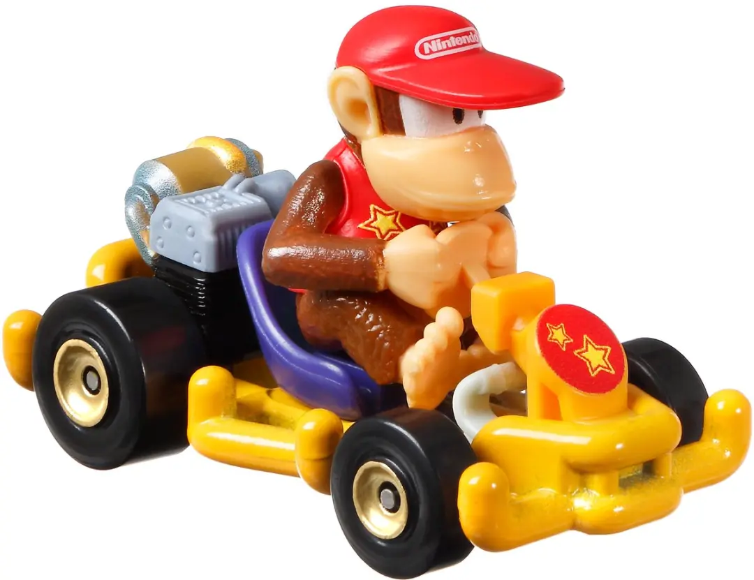 Hot Wheels Mario Kart Diddy Kong Pipe Frame - Rood/Geel