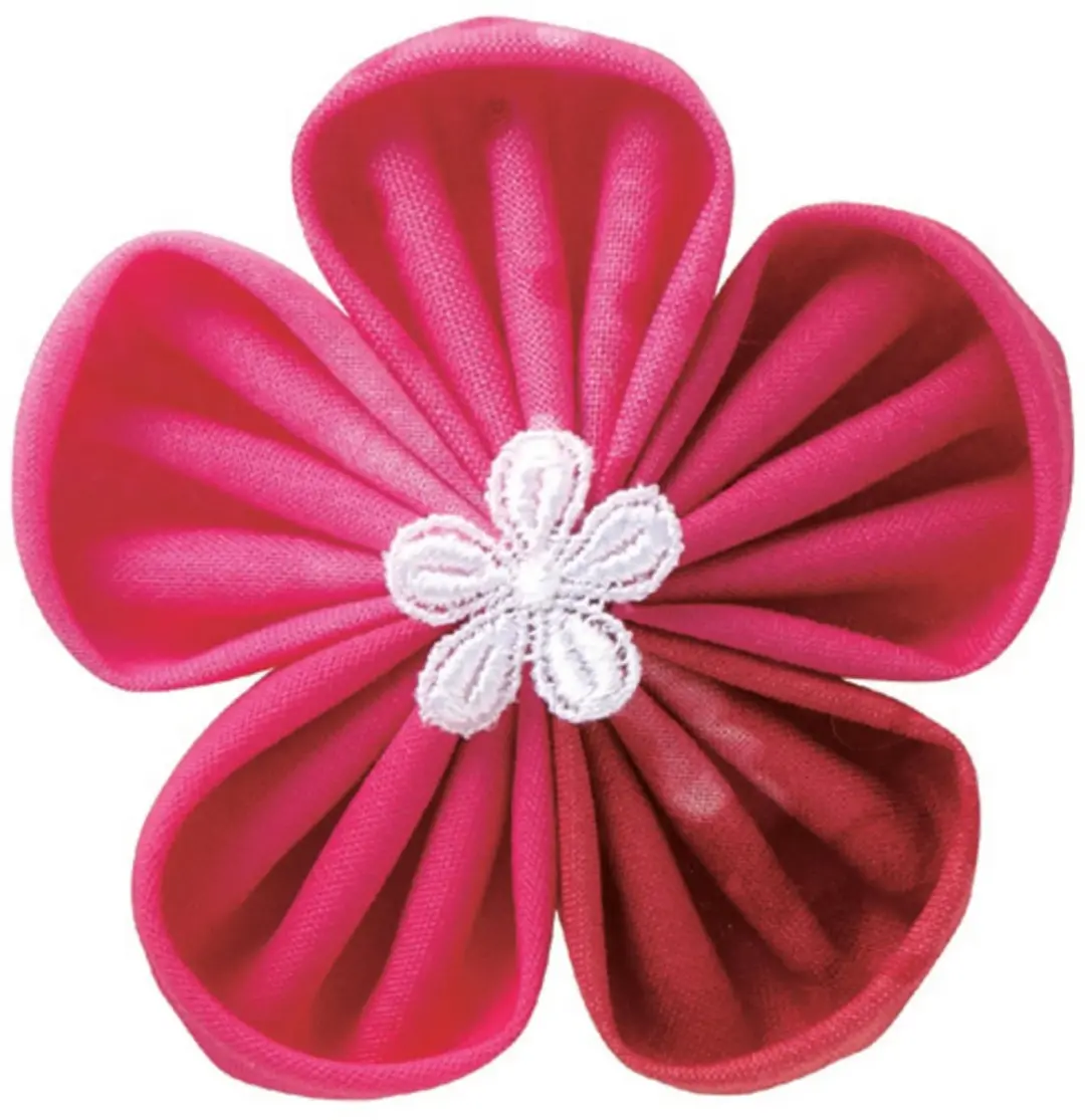 Clover Kanzashi Bloemenmaker Orchid L - Roze/Wit - afbeelding 6 van 6