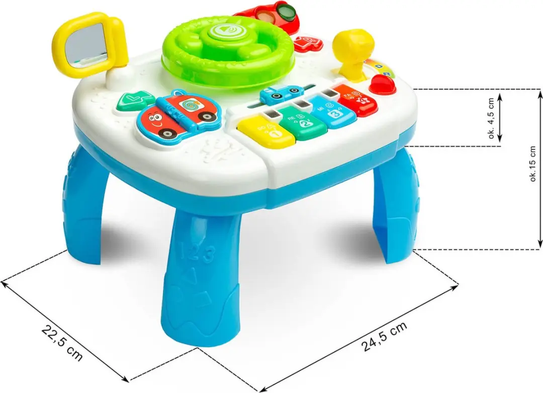 Toyz Stoliczek Małego Kierowcy Speeltafel - Eduactief - 5 Kleuren