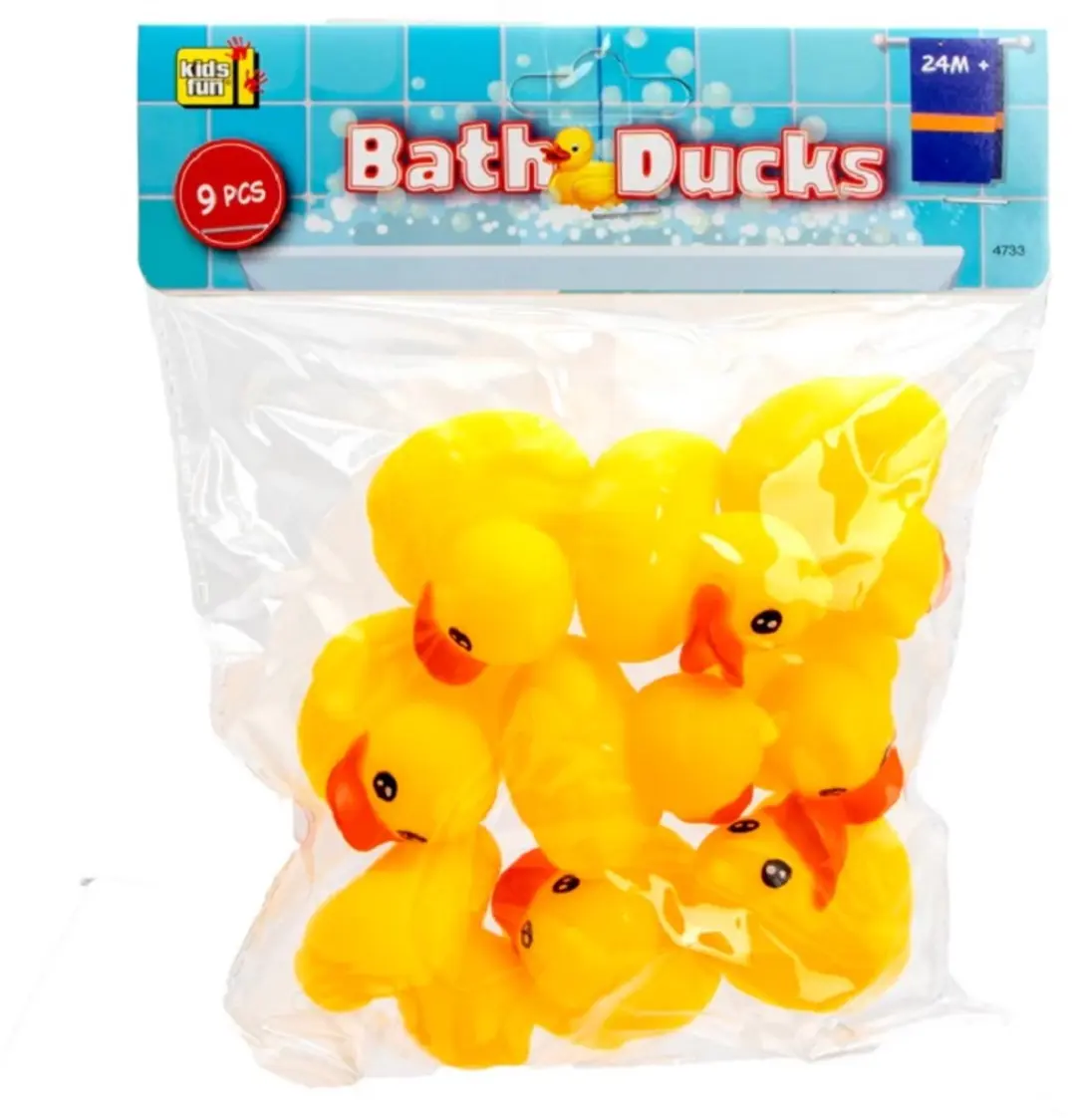 Jono Toys Badeendjes 9 Stuks - 4,5 cm Geel