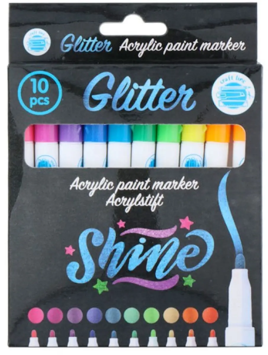 Eddy Toys Acrylstiften Glitter