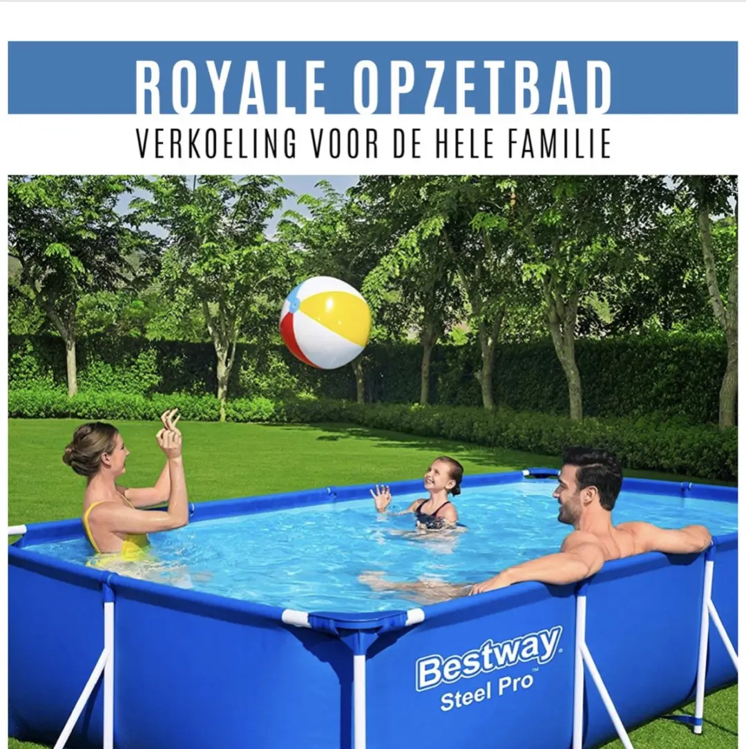 Bestway PRO Opzetzwembad 400x211cm - 5700L - Blauw/Wit
