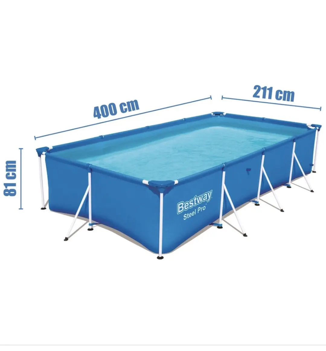Bestway PRO Opzetzwembad 400x211cm - 5700L - Blauw/Wit