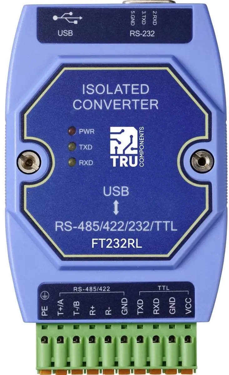 Tru Components TC-12626056 USB naar RS-422/RS-485 Converter