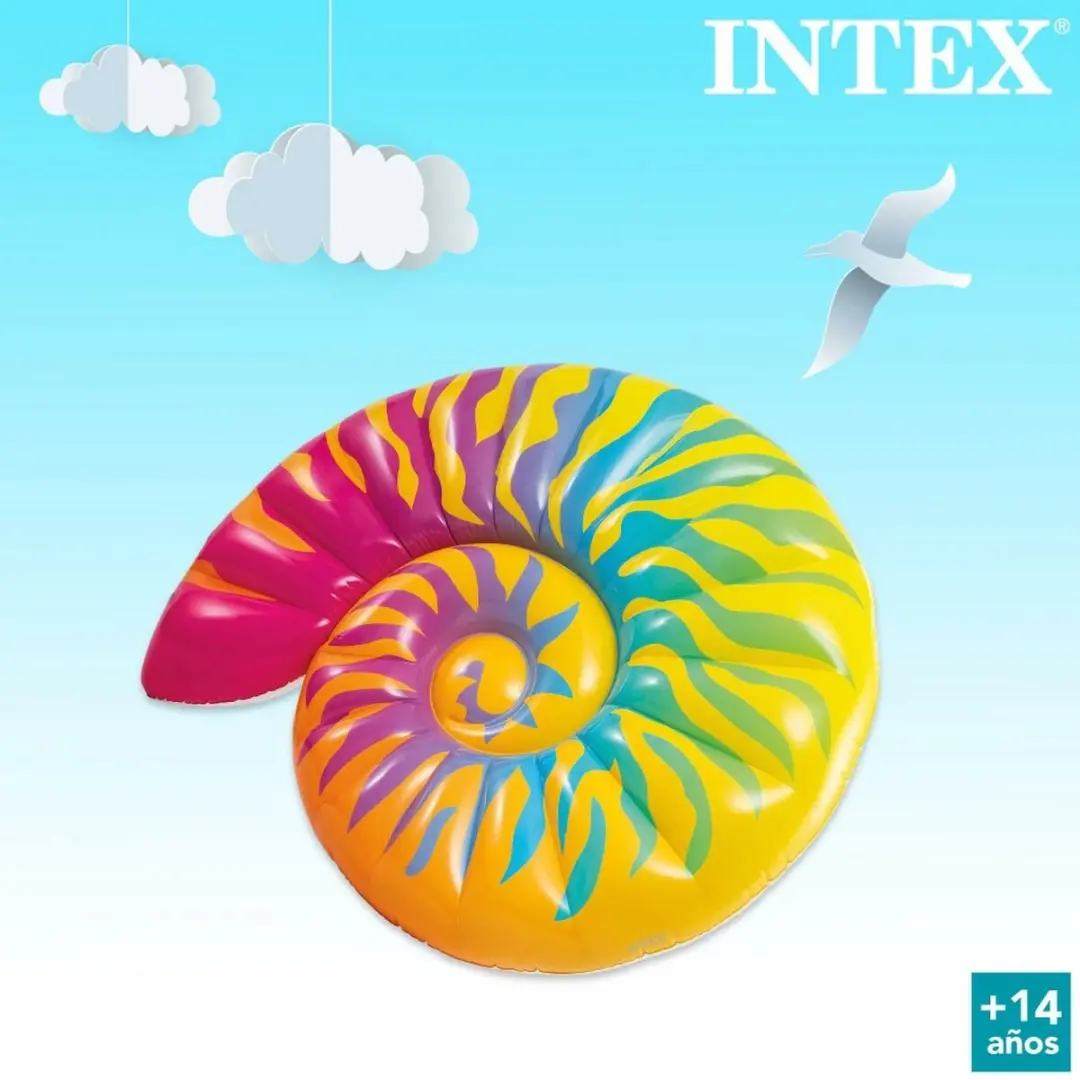 Intex Schelp Opblaasbaar Matras 15,7x25x12,7cm - Multicolor