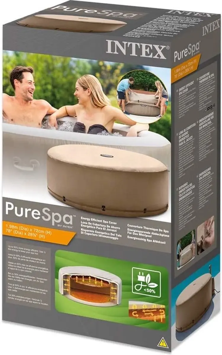 Intex 28523 Afdekzeil Pure Spa 198x72cm - Bruin