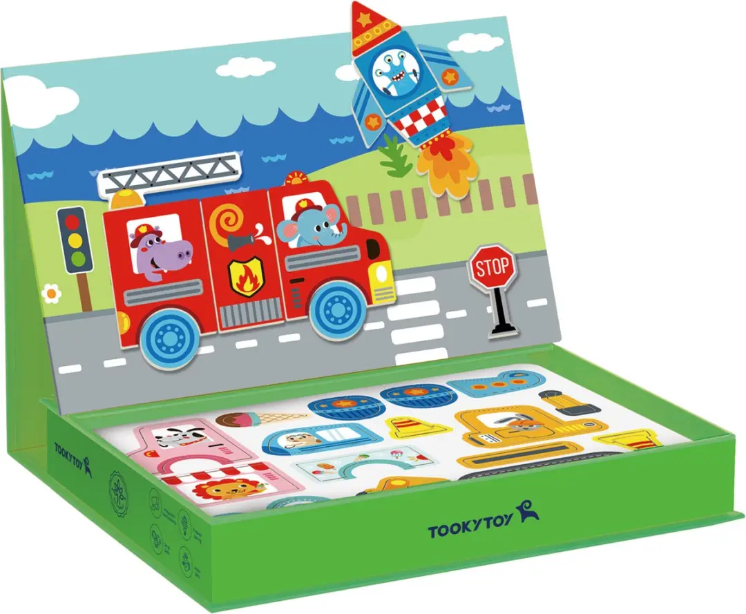 Tooky Toy TF618 Magneetbord - 80-delig Educatief Speelgoed - Multicolor