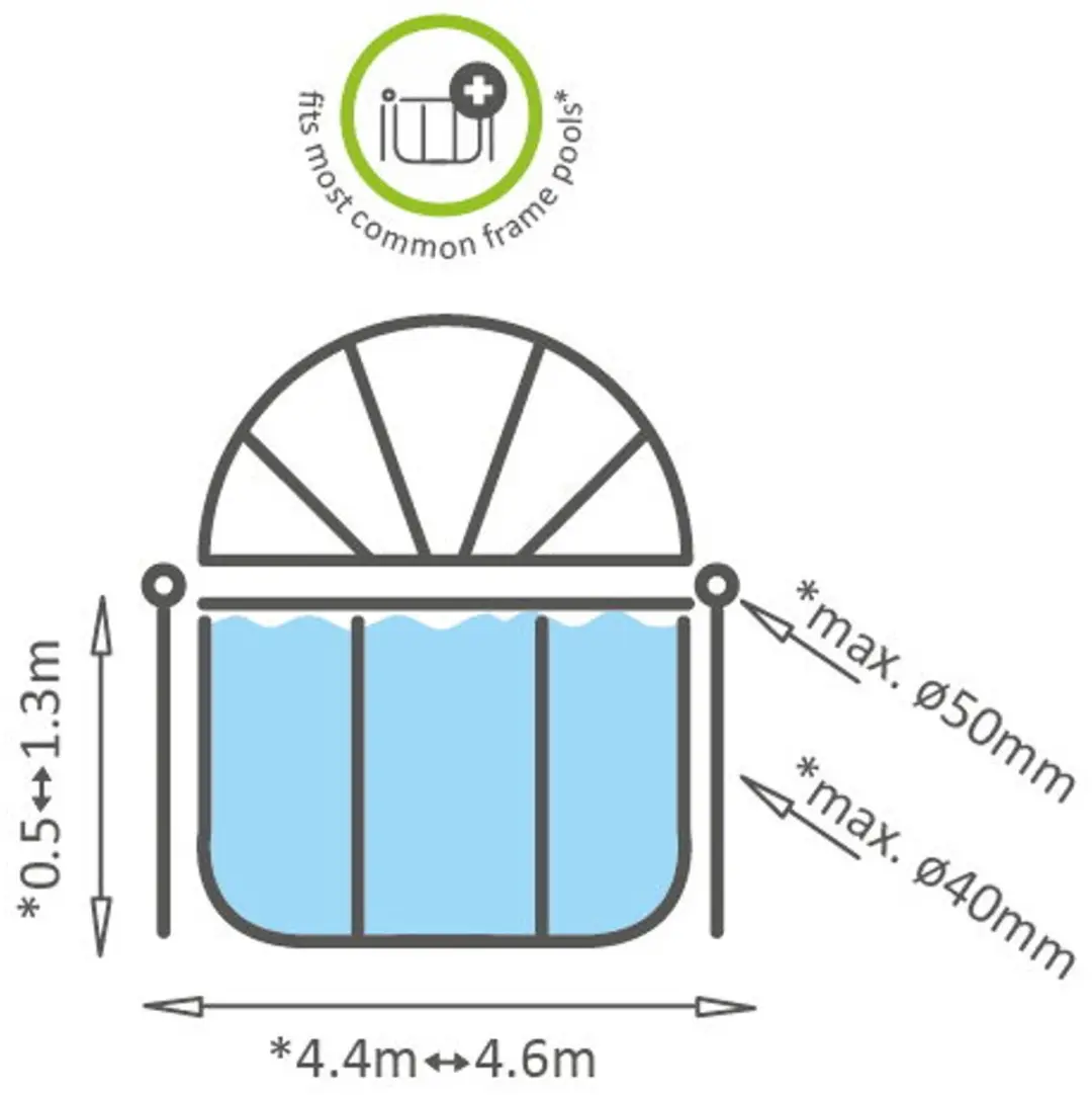 EXIT Toys Zwembad Overkapping ECO ø450cm - Transparant