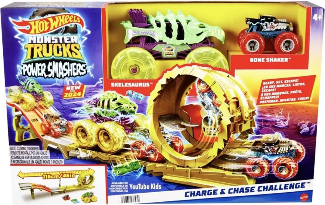Hot Wheels Monster Trucks Power Smasher Charge Chase