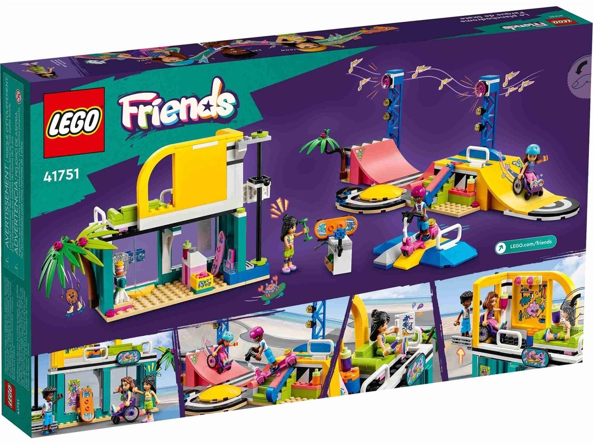 LEGO Friends Skatepark Bouwset met Liann, Zac en Luna Minipoppetjes - 41751
