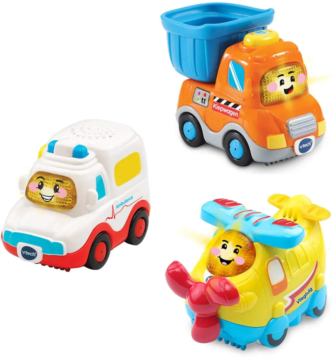 VTech Toet Toet Auto's Trio Pack Amir Vasco Kevin