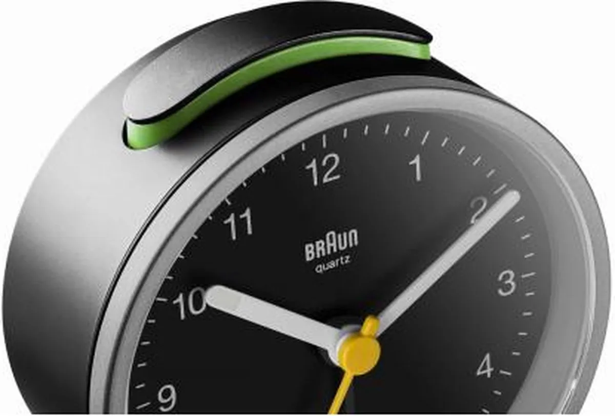 Braun BC12SB Wekker - Zwart/Zilver