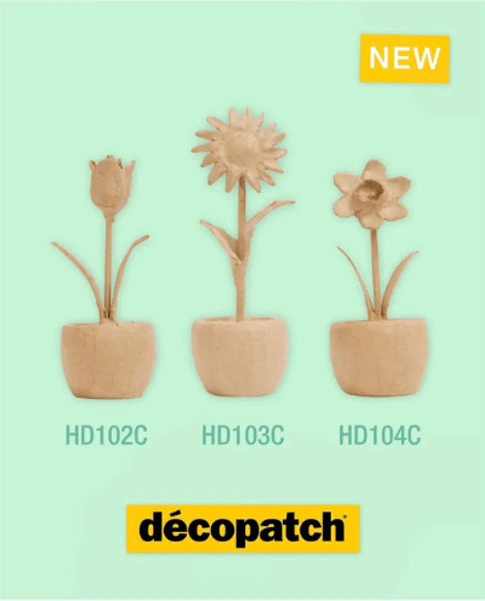 Decopatch Poinsettia Kerstster Pot - Natuurlijk
