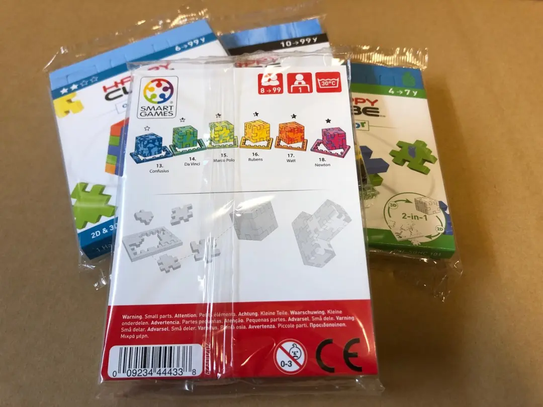 SmartGames Happy Cube Pro Puzzel - 6 Stukken - Licht/Dark Blauw