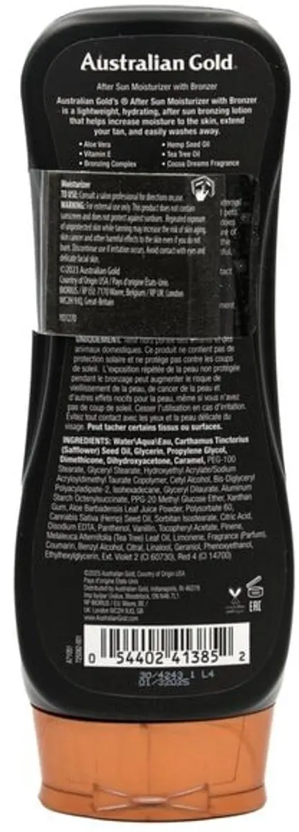 Australian Gold Aftersun Moisturizer Bronzer 237ml