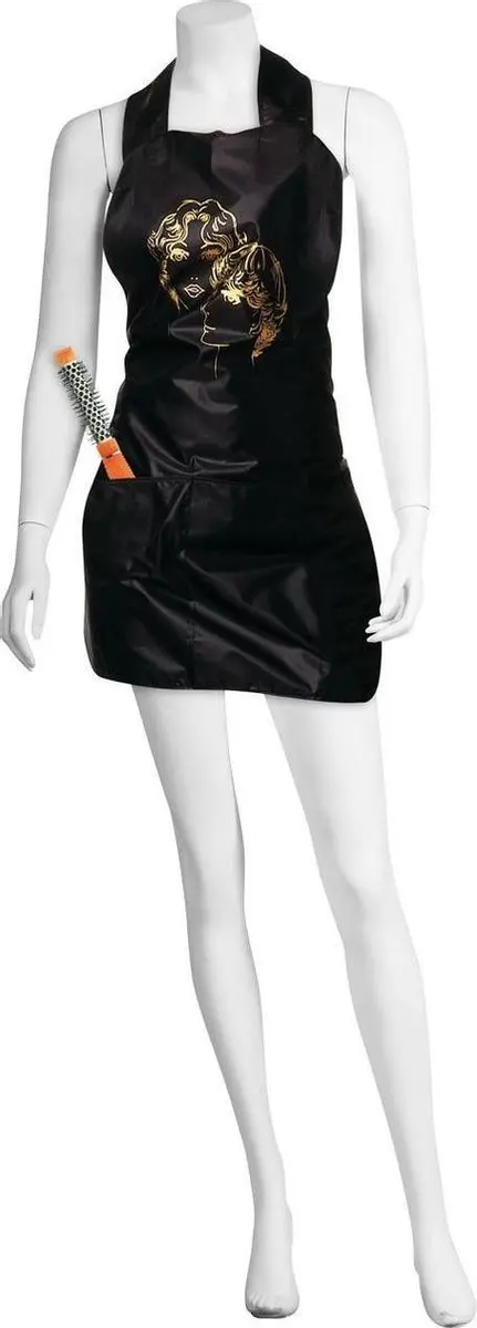 Comair Verfschort Gold Faces Nylon 58x72cm - Zwart