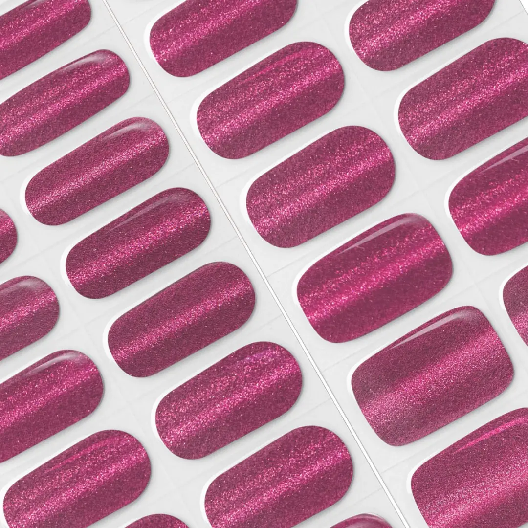 Pink Gellac UV Nagelstickers Cat Eye Flamenco Red - 20 Stuks