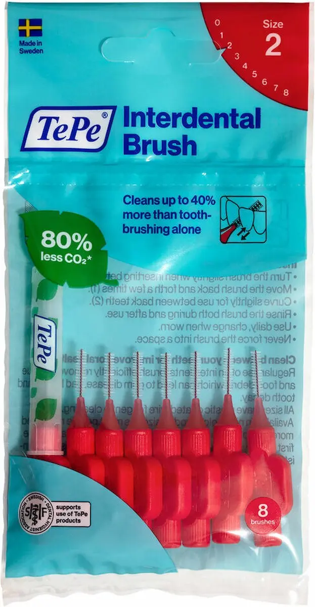 TePe Interdentale Ragers Origineel 0,5mm - 8 Stuks - Rood