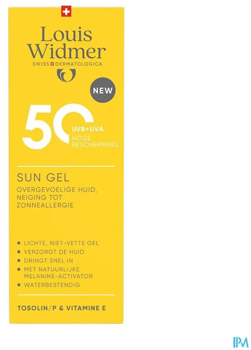 Louis Widmer Sun Gel SPF50 100ml - Zonder parfum