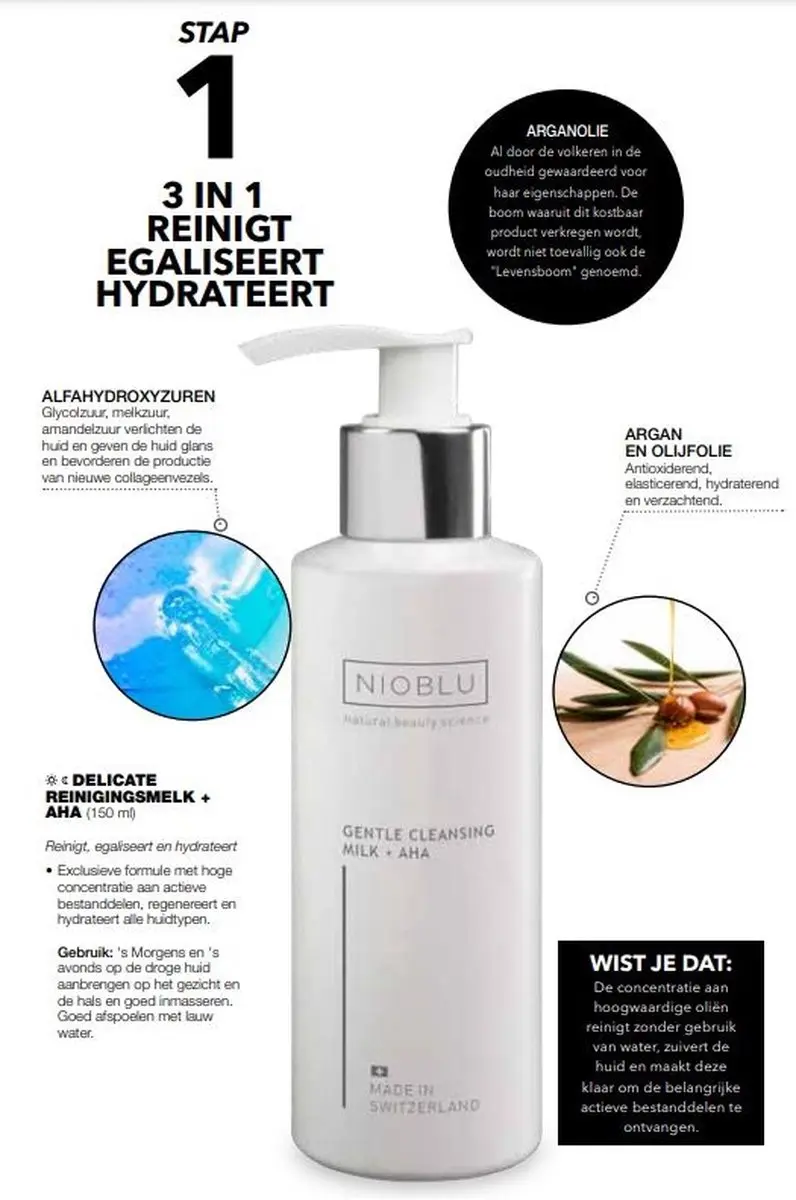 Nioblu Gentle Cleansing Milk AHA 150ml